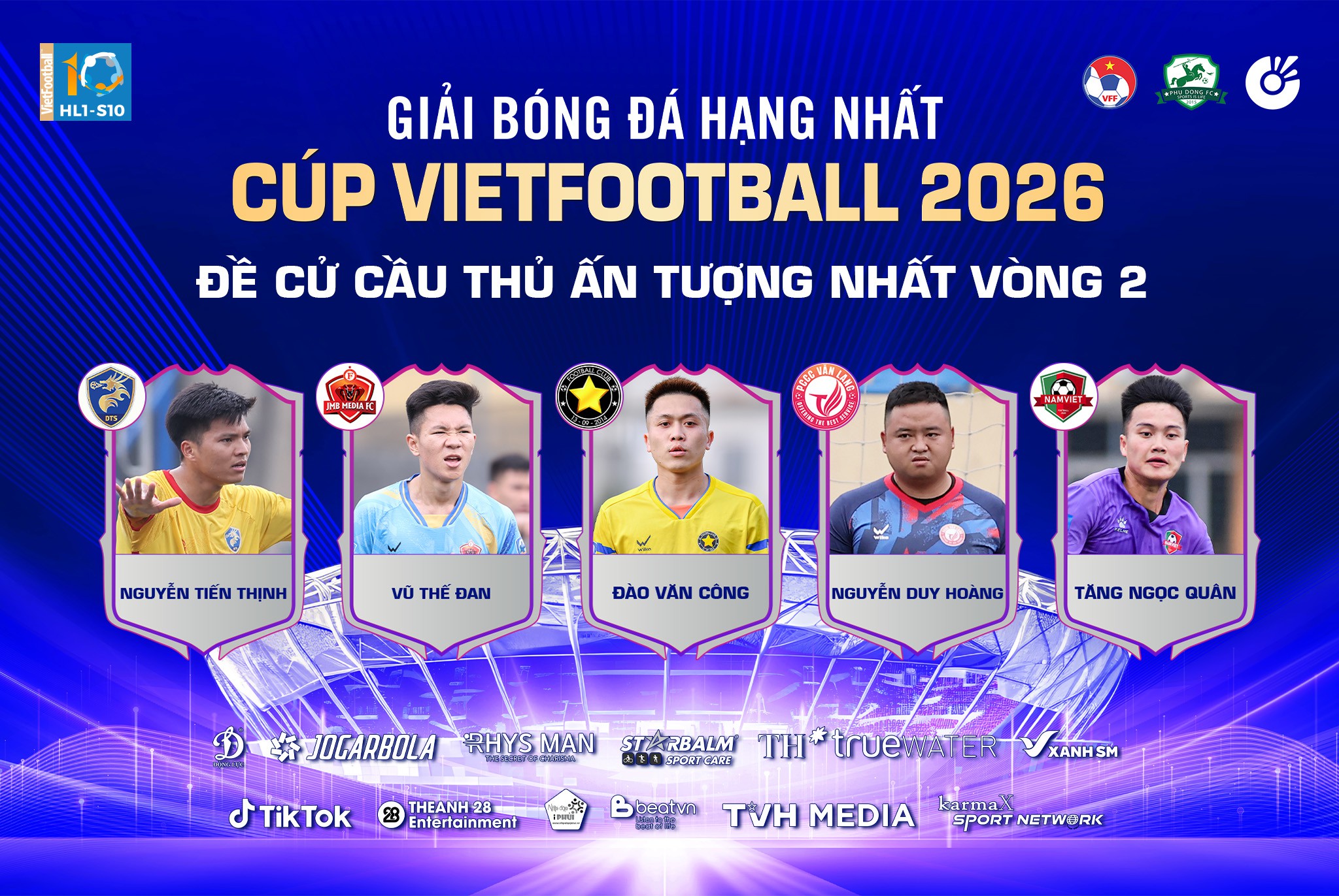 Bình chọn cầu thủ ấn tượng nhất vòng 2 (HL1-S10)